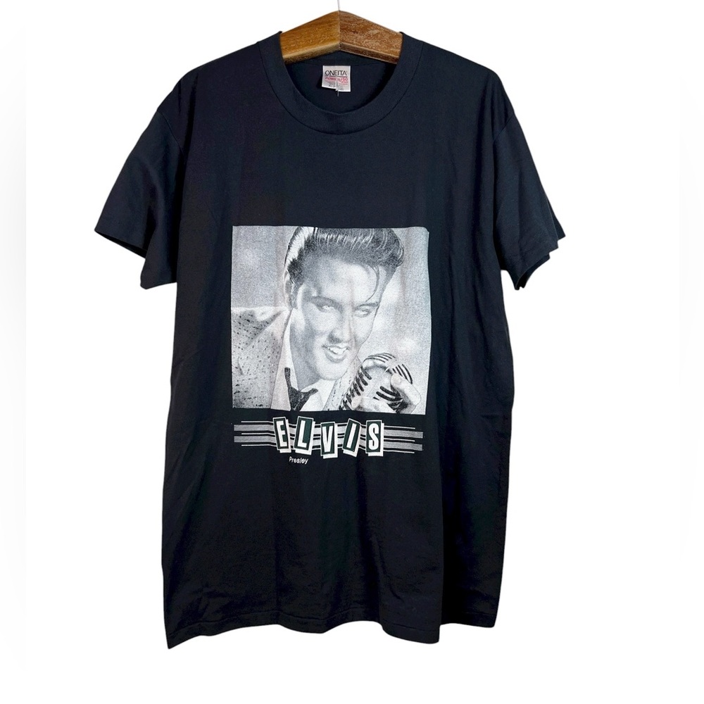 Vintage Elvis Presley Graphic T-shirt Single Stitch Size XL Made in USA Y2K
